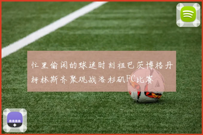忙里偷闲的球迷时刻祖巴茨博格丹柯林斯齐聚观战洛杉矶FC比赛