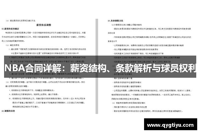 NBA合同详解：薪资结构、条款解析与球员权利